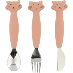 Lot de 3 couverts en silicone mrs. cat