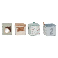 Lot de 4 cubes d'activités en tissu forest friends