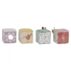 Lot de 4 cubes d'activités en tissu fairy garden
