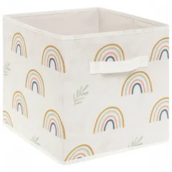 Lot de 2 cubes de rangement arc-en-ciel vert