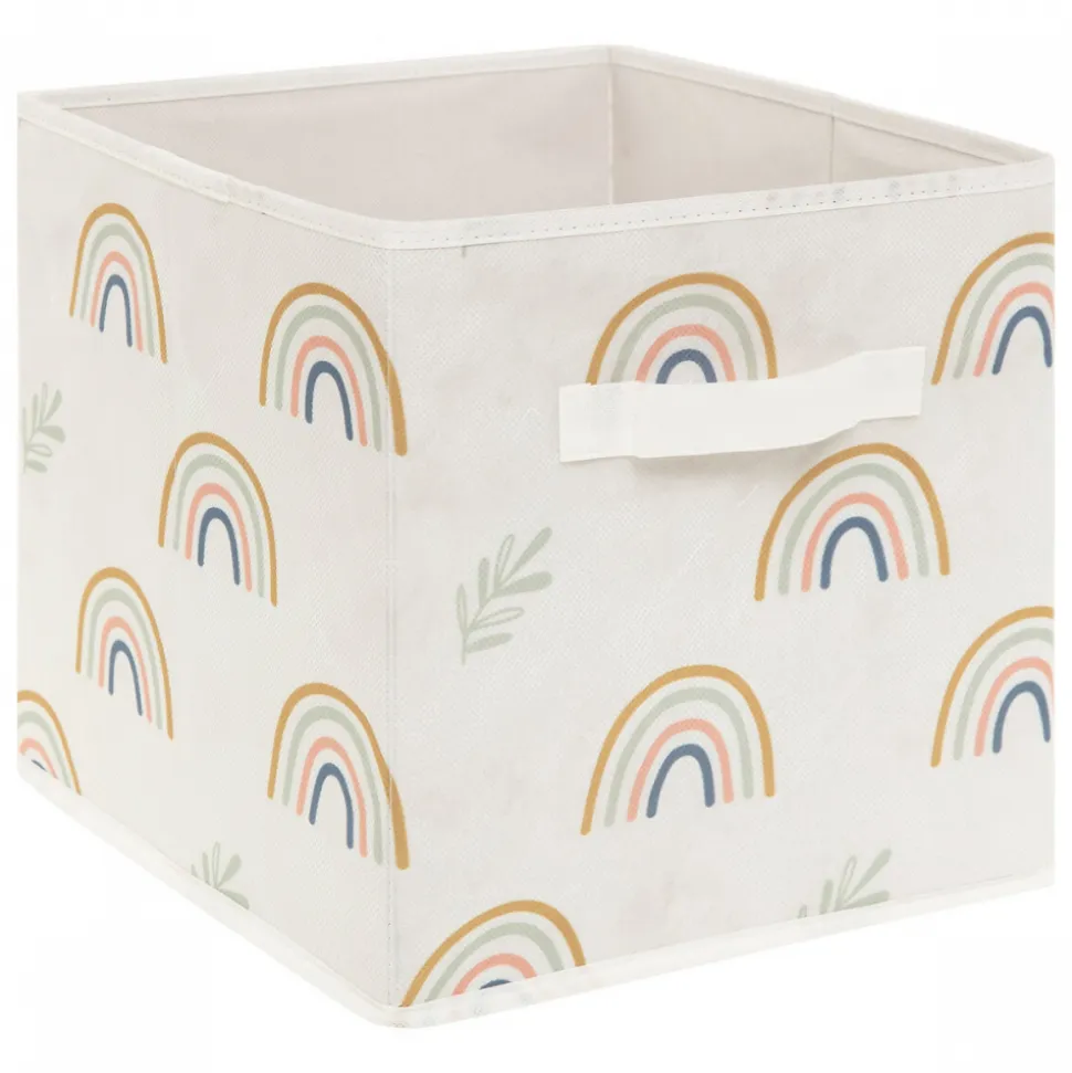 Lot de 2 cubes de rangement arc-en-ciel vert