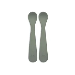 Lot de 2 cuillères souple silicone ash green