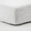 Lot de 2 draps housse double gaze 60 x 120 cm - ecru / gris