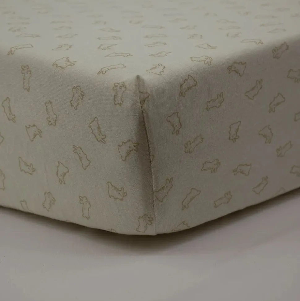 Lot de 2 draps housse jersey bio greenland - blé