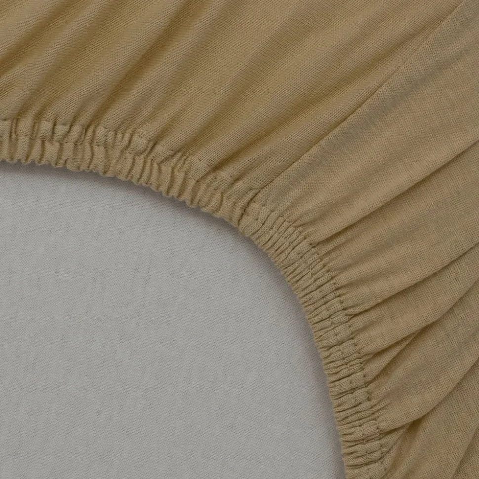 Lot de 2 draps housse jersey bio blé - blanc