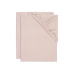Lot de 2 draps housses jersey 40/50 x 80/90 cm wild rose