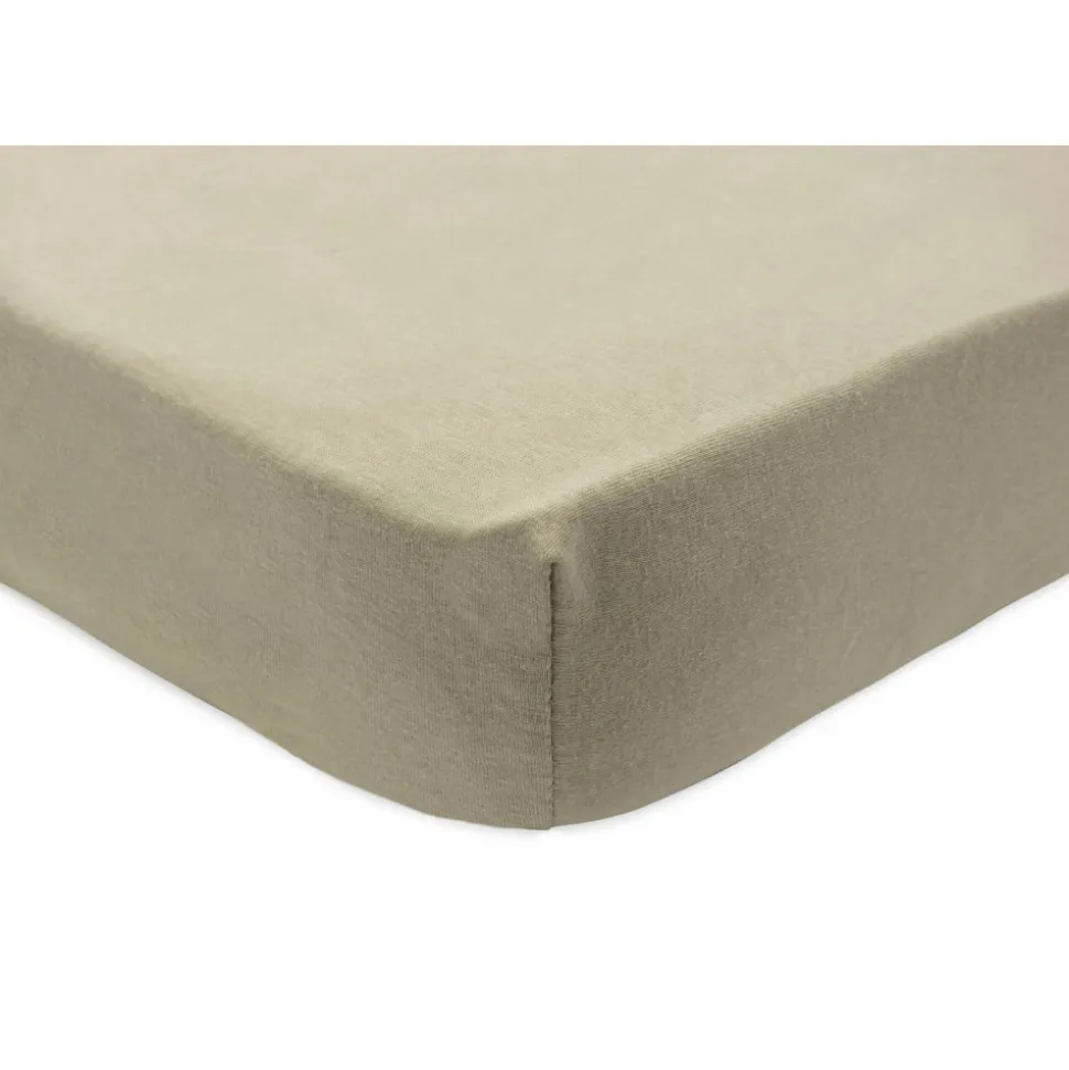 Lot de 2 draps housses jersey 40/50 x 80/90 cm olive