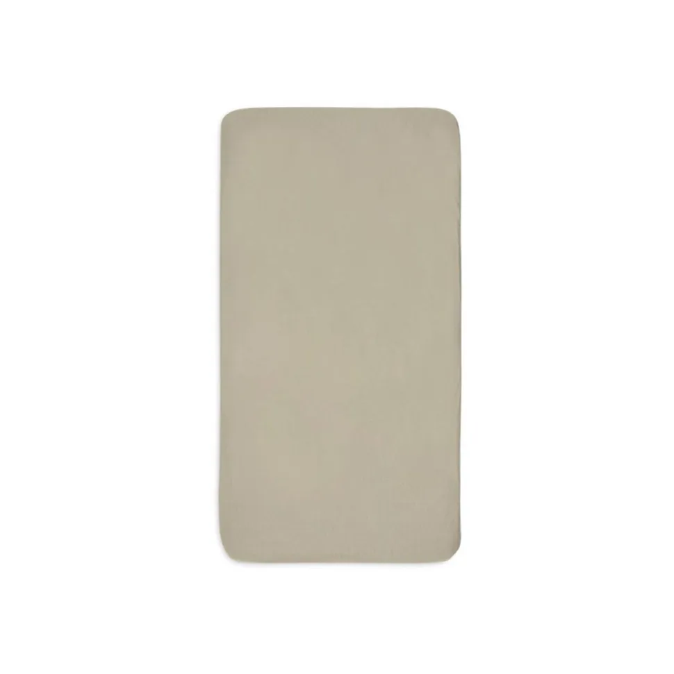 Lot de 2 draps housses jersey 60 x 120 cm olive