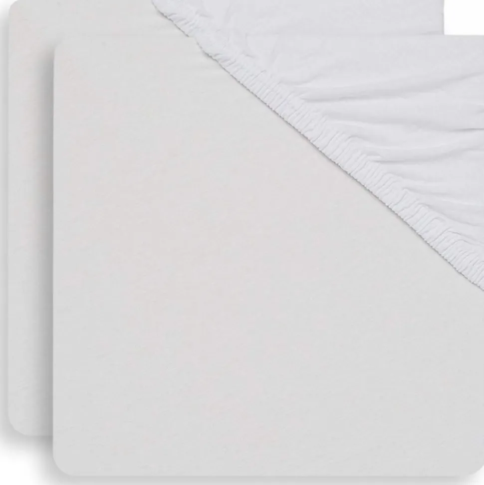 Lot de 2 draps housses molleton 40 x 80/90 cm white