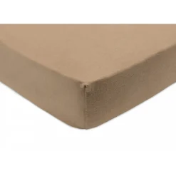 Lot de 2 draps housses 70 x 140 cm jersey sea green et biscuit