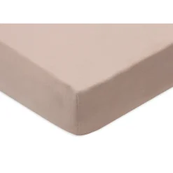Lot de 2 draps housses 70 x 140 cm jersey wild rose et ivory