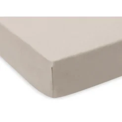 Lot de 2 draps housses 40x80 cm jersey oatmeal et sand