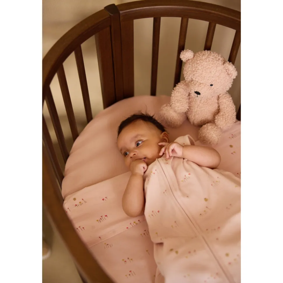 Lot de 2 draps housses 40x80 cm jersey blush et wild rose