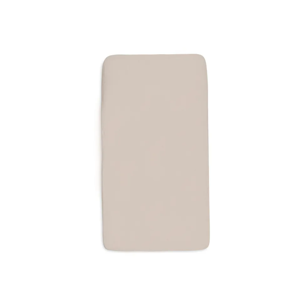 Lot de 2 draps housses 60x120 cm jersey oatmeal et sand