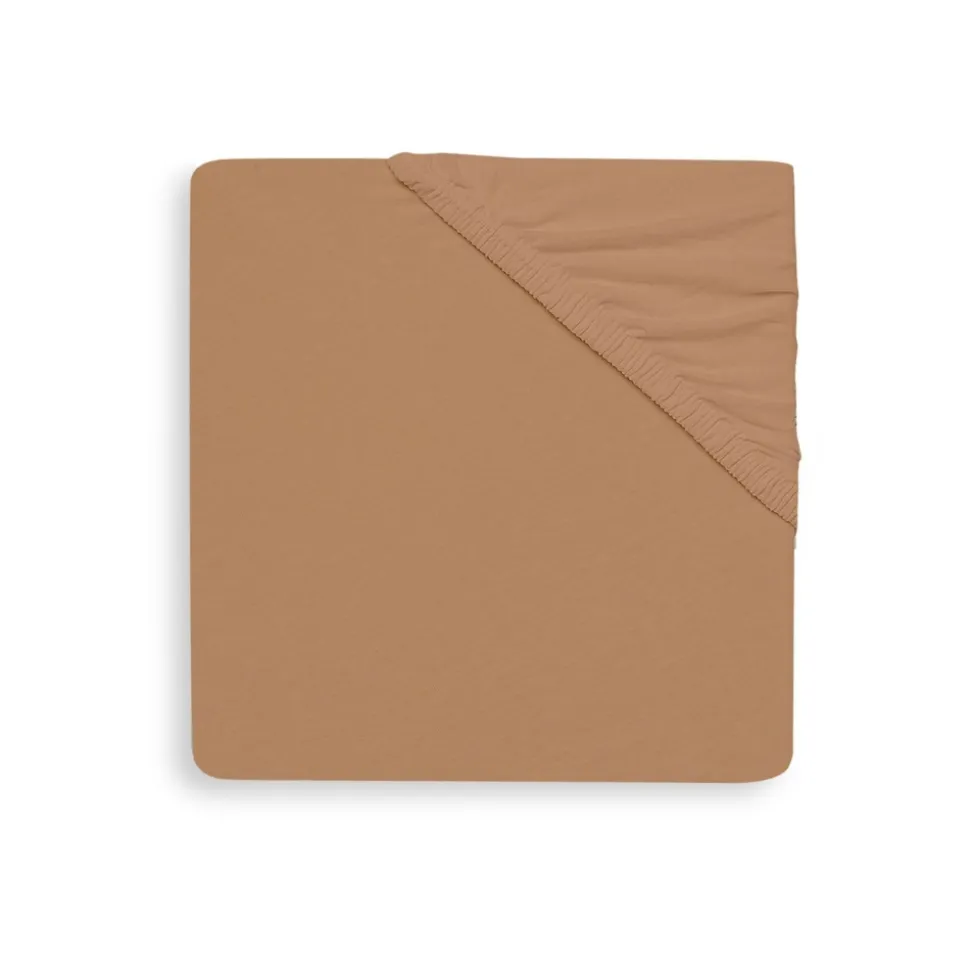 Lot de 2 draps housses 60x120 cm jersey biscuit