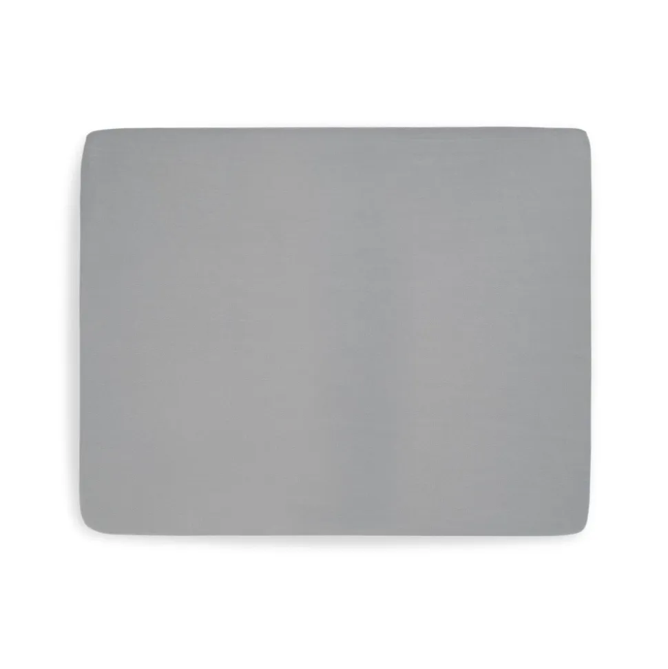 Lot de 2 draps housses 75 x 95 cm jersey pour tapis de parc storm grey