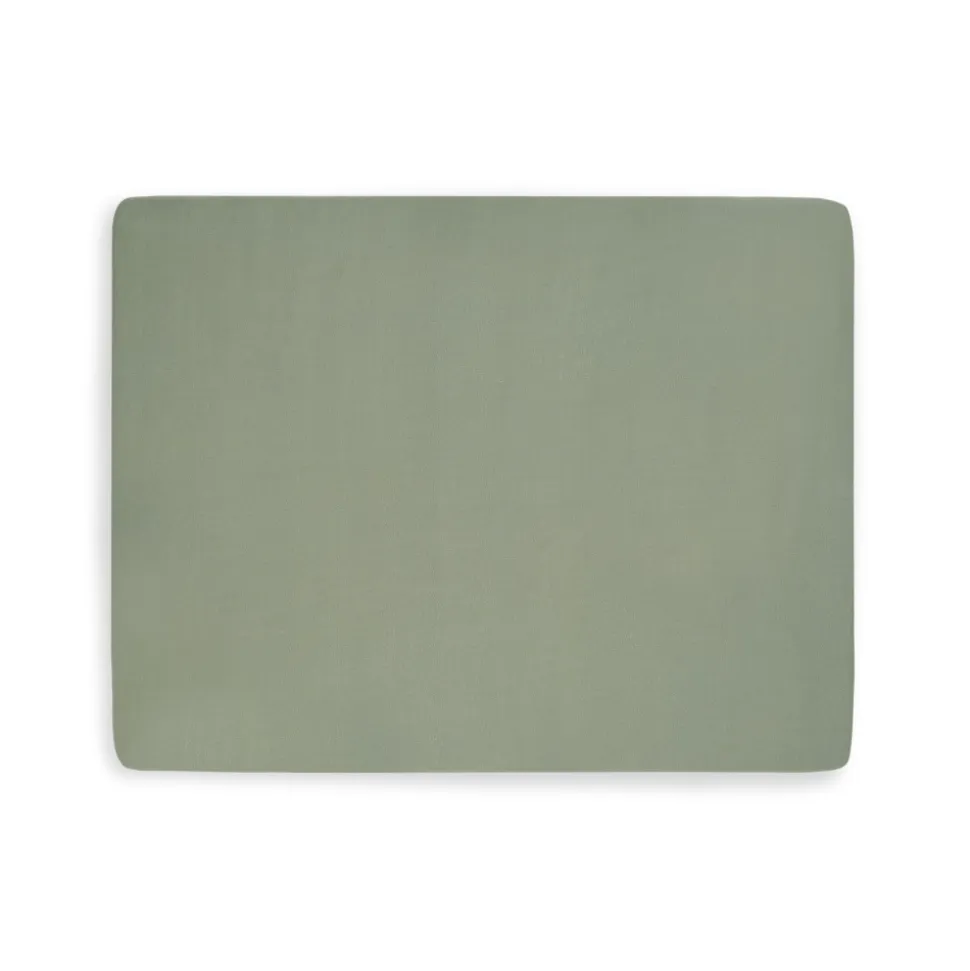 Lot de 2 draps housses 75 x 95 cm jersey pour tapis de parc ash green