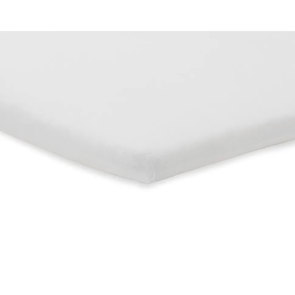 Lot de 2 draps housses 75 x 95 cm jersey pour tapis de parc white