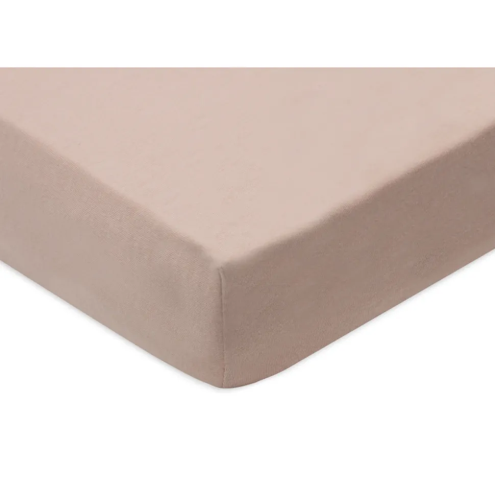 Lot de 2 draps housses 60x120 cm jersey wild rose et ivory