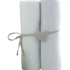 Lot de 2 draps housse 60 x 120 cm blanc