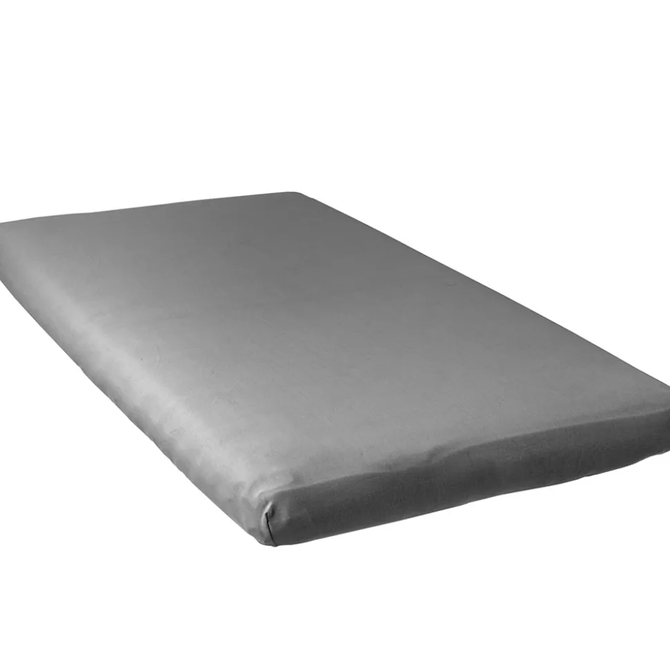 Lot de 2 draps housse 50x83cm blanc et gris