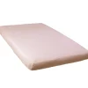 Lot de 2 draps housse 70 x 140 cm blanc / rose