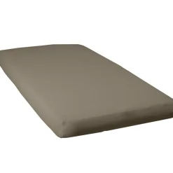 Lot de 2 draps housse 60 x 120 cm blanc / taupe