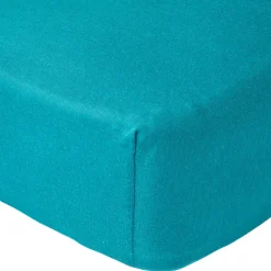 Lot de 2 draps housse 70 x 140 cm bleu tropical / blanc