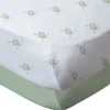 Lot de 2 draps housse 60x120 cm - montgolfières / vert amande