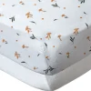 Lot de 2 draps housse 60x120 cm - white forest / blanc