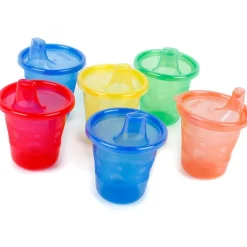 Lot de 6 gobelets d'apprentissage avec bec dur