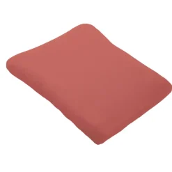 Lot de 2 housses de matelas à langer blanc / terracota