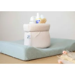 Lot de 2 housses de matelas à langer sable/vert