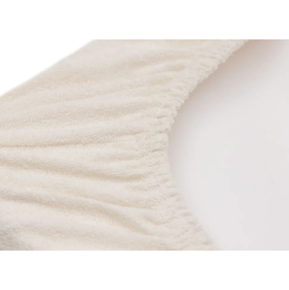 Lot de 2 housses matelas à langer éponge 50 x 70 cm milky coffee et ivory