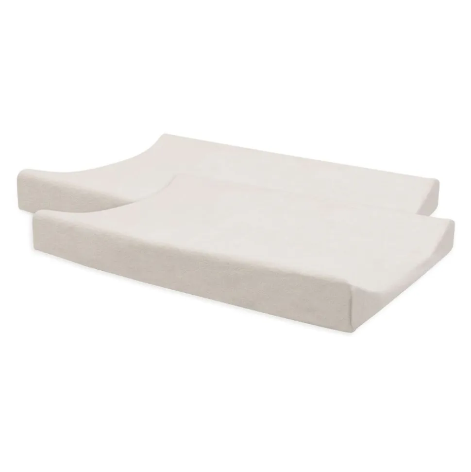 Lot de 2 housses matelas à langer éponge 50 x 70 cm oatmeal