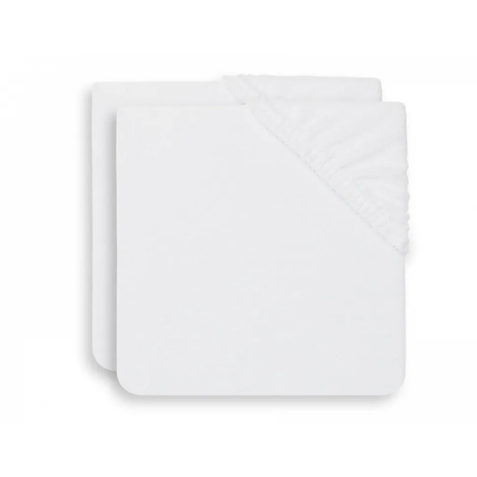 Lot de 2 housses matelas à langer éponge 50 x 70 cm white