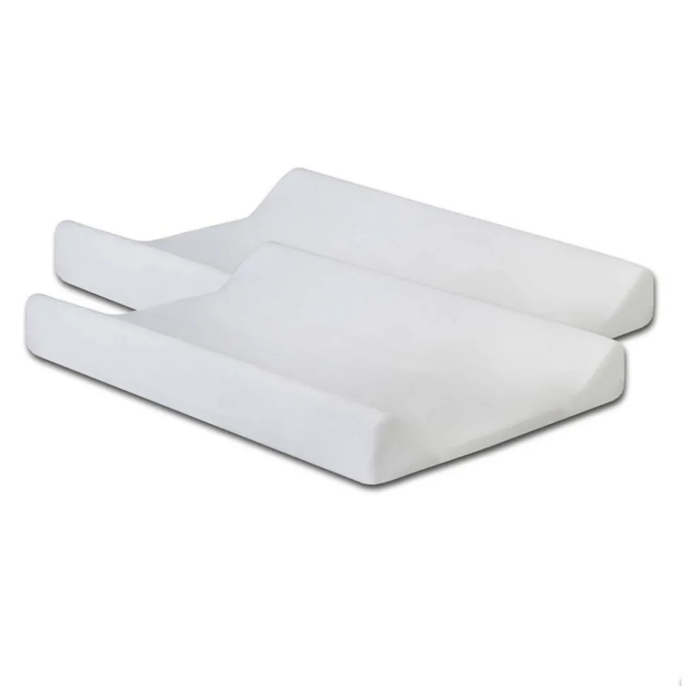 Lot de 2 housses matelas à langer éponge 50 x 70 cm white