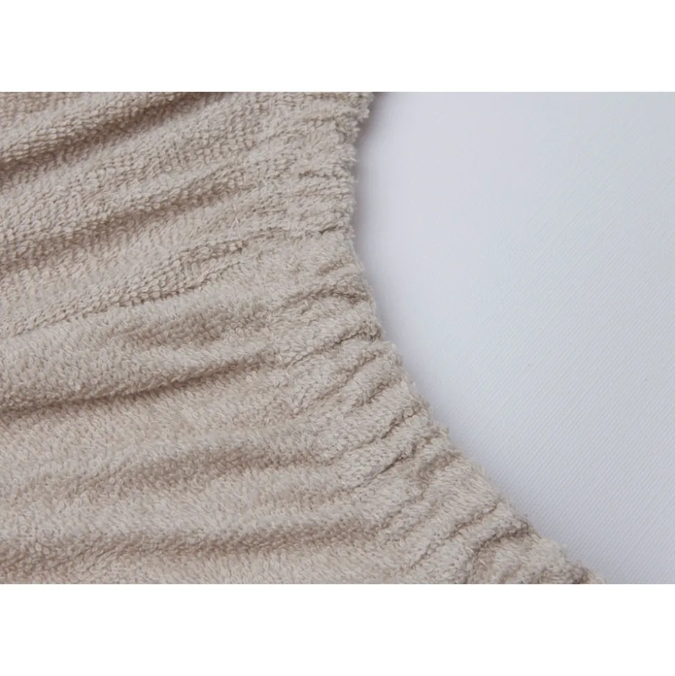 Lot de 2 housses matelas à langer éponge 50 x 70 cm ivoire et nougat