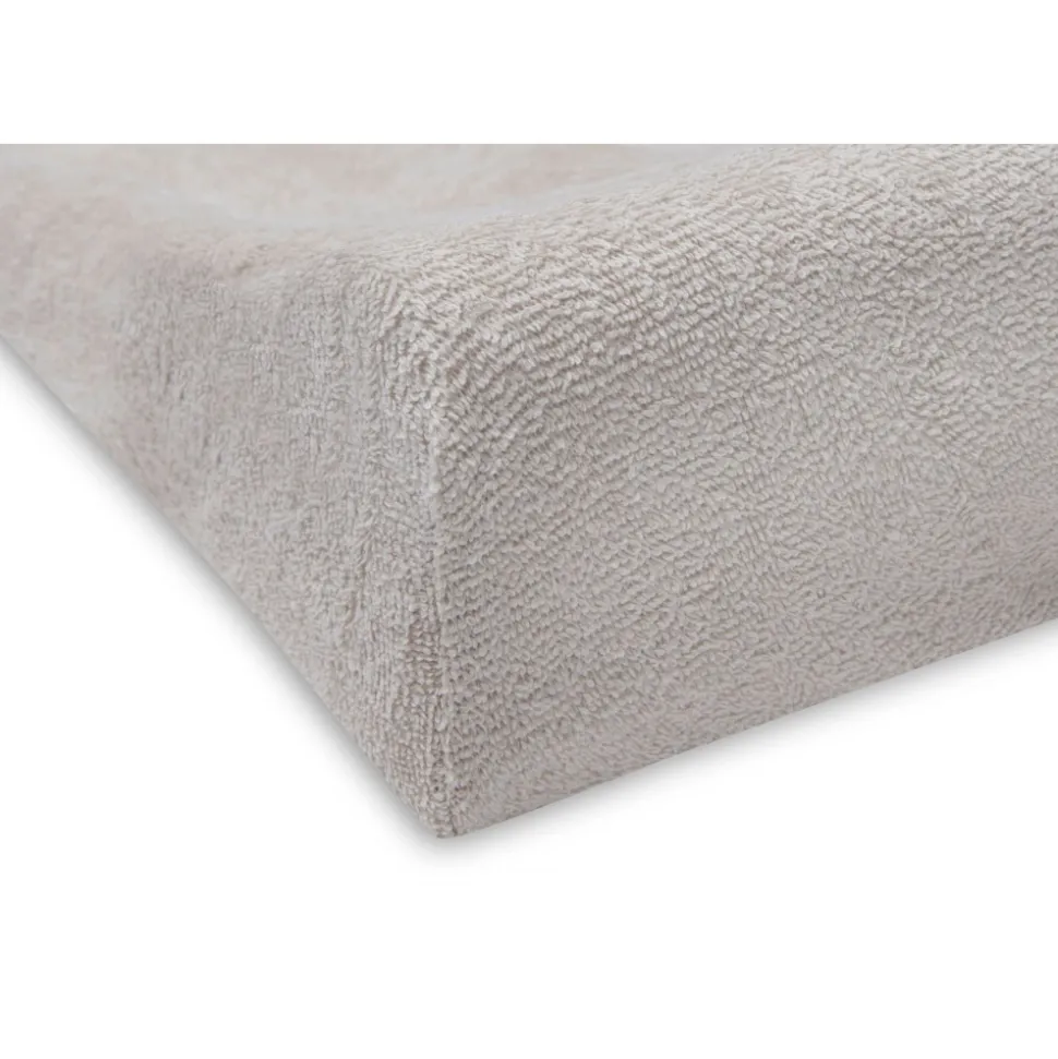 Lot de 2 housses matelas à langer éponge 50 x 70 cm ivoire et nougat