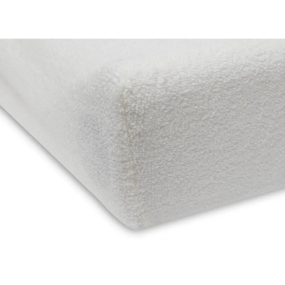 Lot de 2 housses matelas à langer éponge 50 x 70 cm ivoire et nougat