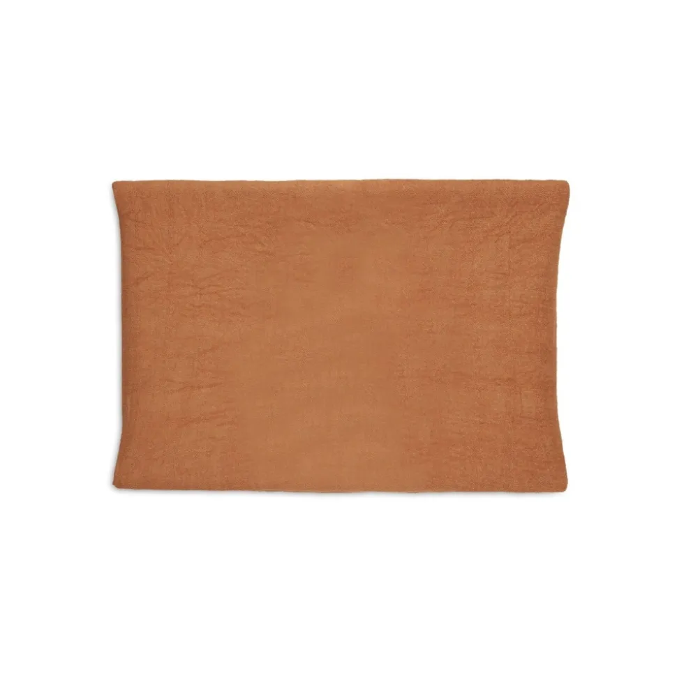 Lot de 2 housses matelas à langer éponge 50 x 70 cm caramel et biscuit