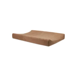 Lot de 2 housses matelas à langer éponge 50 x 70 cm caramel et biscuit