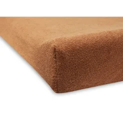 Lot de 2 housses matelas à langer éponge 50 x 70 cm caramel et biscuit