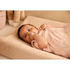 Lot de 2 housses matelas à langer éponge 50 x 70 cm blush et wild rose