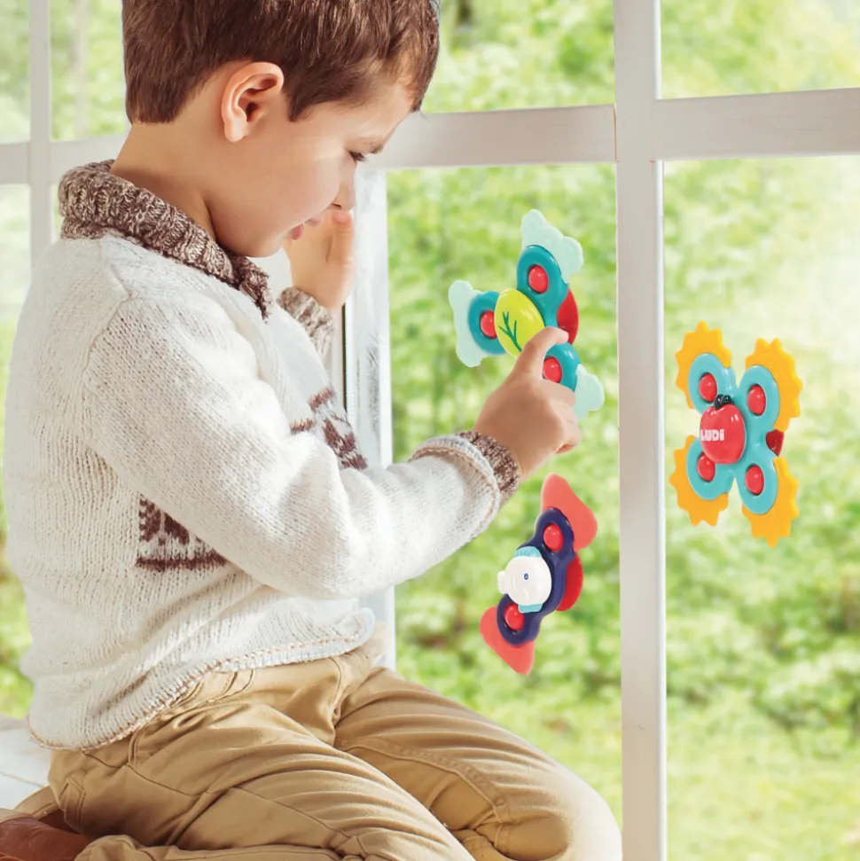 Lot de 3 jouets rotatifs baby spinners