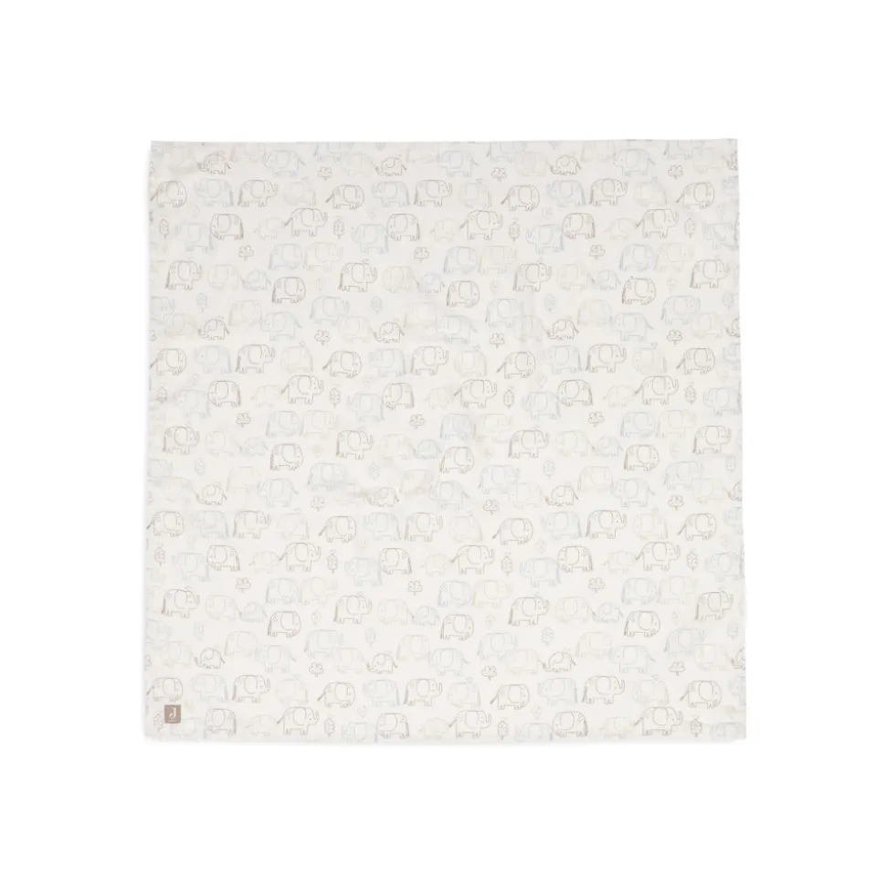 Lot de 2 langes gaze de coton 115 x 115 cm elephant tales