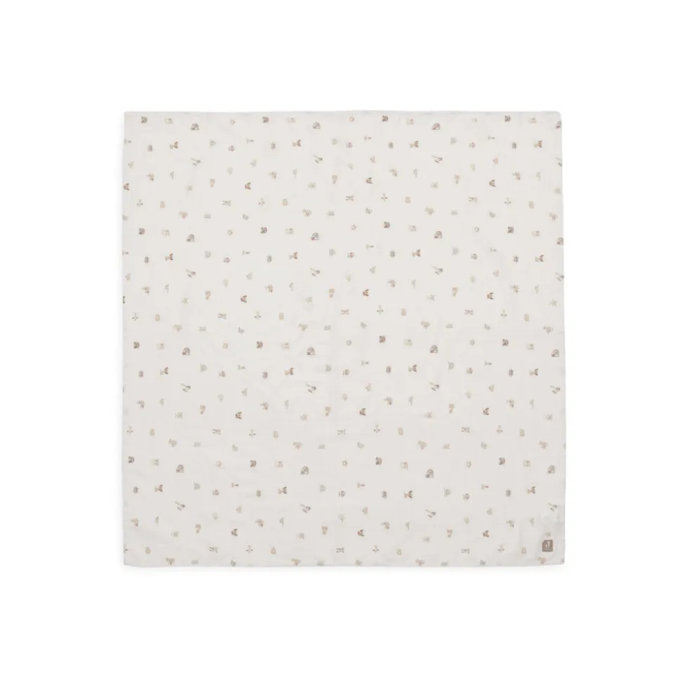 Lot de 2 langes gaze de coton 115 x 115 cm animal friends