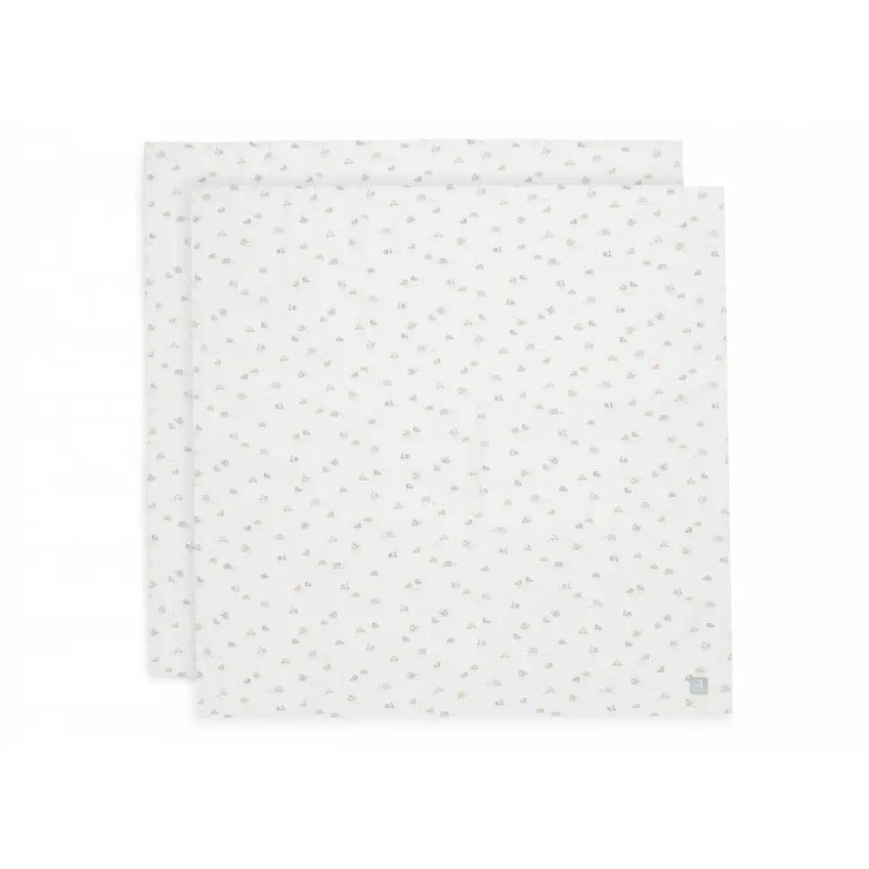 Lot de 2 langes gaze de coton 115 x 115 cm on the go