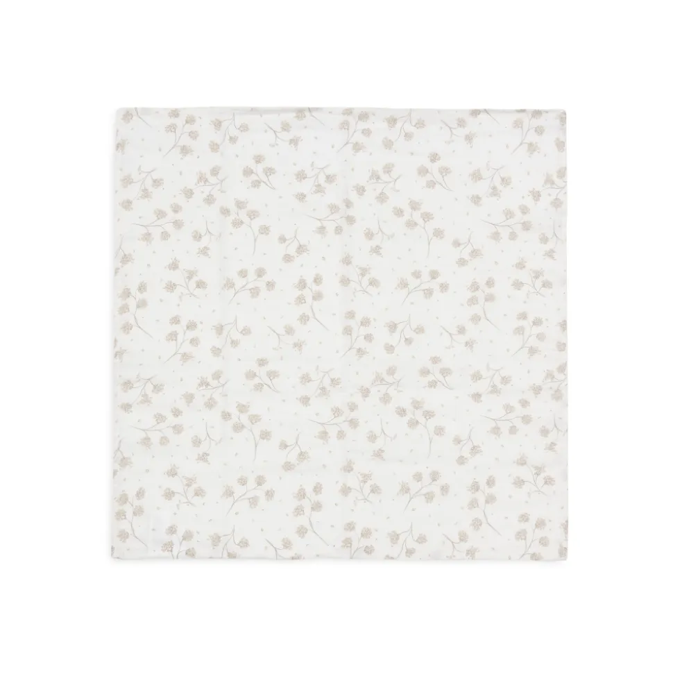 Lot de 4 langes gaze de coton 70 x 70 cm wild rose et ivoire