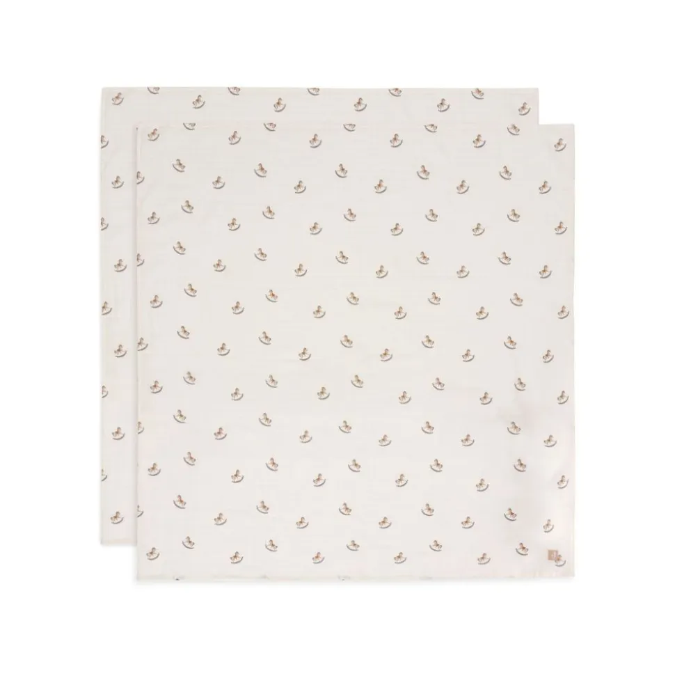 Lot de 3 langes gaze de coton 70 x 70 cm twinkling wild rose